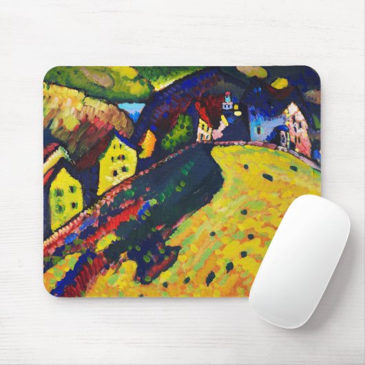 Tapis De Souris Maisons à Murnau, Wassily Kandinsky (Avec souris)