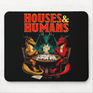 Tapis De Souris Maisons Et Humains Drôle Jeu De Dés Rpg De Table P