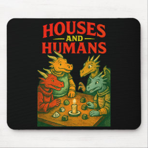 Tapis De Souris Maisons Et Humains Jeux Drôle Rpg Joueur Hommes Ga