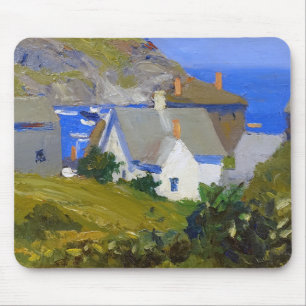 Tapis De Souris Maisons Monhegan Maine par Edward Hopper