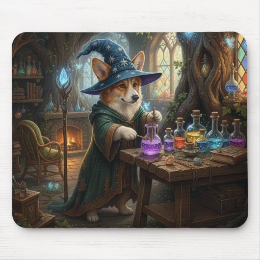 Tapis De Souris Maître des Potions Corgi (Devant)