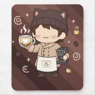 Tapis De Souris Maître du café Expert en espresso Art