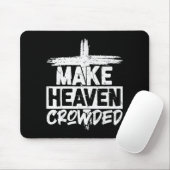 Tapis De Souris Make Heaven Crowded Cross - Minimalist Christian R (Avec souris)