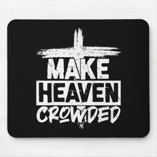 Tapis De Souris Make Heaven Crowded Cross - Minimalist Christian R (Devant)