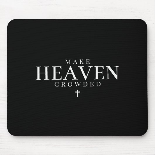 Tapis De Souris Make Heaven Crowded Cross Minimalist Christian Rel (Devant)