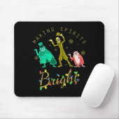 Tapis De Souris Making Srits Bright Christmas Retro Groovy Christm (Avec souris)