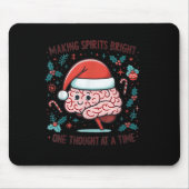 Tapis De Souris Making Srits Bright Funny Brain Christmas Mental H (Devant)