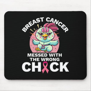 Tapis De Souris Mal Avec Le Cancer Du Sein Du Poule Chick Chicken