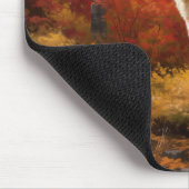 Tapis De Souris Malamute en Alaska à l'automne Feuilles automne in (Coin)