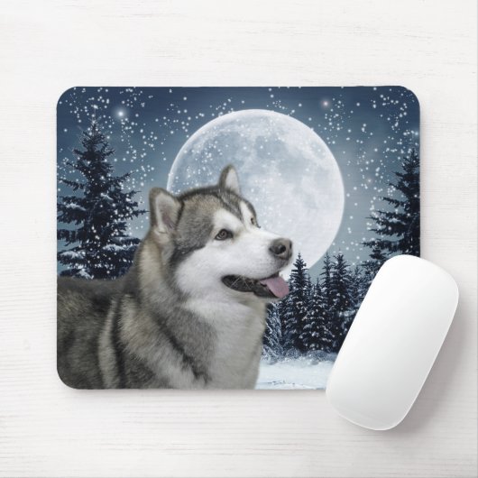 Tapis De Souris Malamute Mousepad (Avec souris)