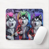 Tapis De Souris Malamute Punk Rockers Mousepad (Avec souris)