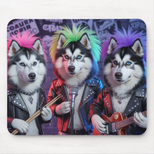 Tapis De Souris Malamute Punk Rockers Mousepad (Devant)