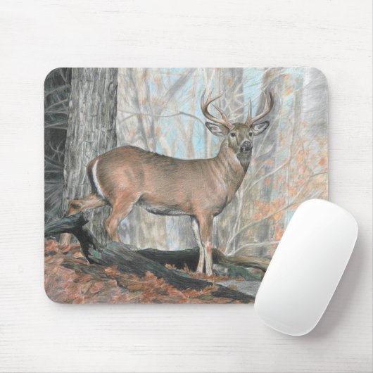 Tapis De Souris Mâle Mousepad de Whitetail (Avec souris)