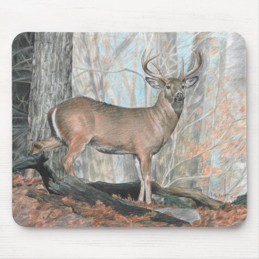 Tapis De Souris Mâle Mousepad de Whitetail (Devant)