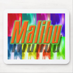 Tapis de souris "Malibu" Palmiers Colorés