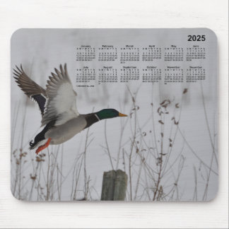 Tapis De Souris Mallard 2025 dans le calendrier de vol par Janz Mo