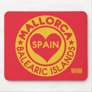 Tapis De Souris MALLORCA Espagne personnalisé monogramme mousepac