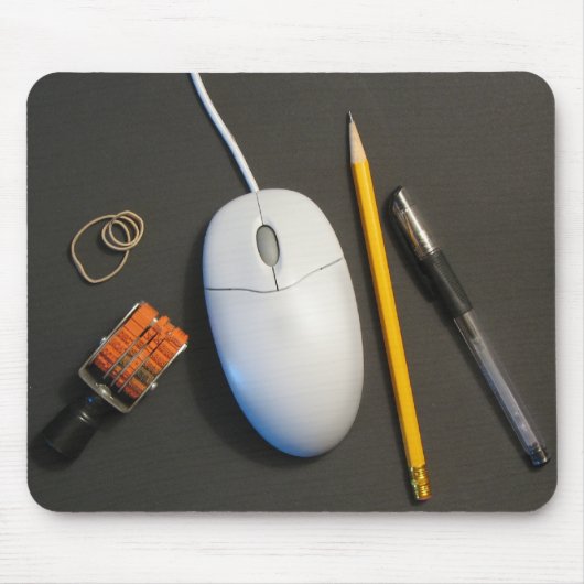 Tapis de souris malpropre de bureau (noir) (Devant)