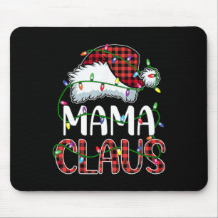 Tapis De Souris Mama Claus Feux de Noël Matching Famille Noël P