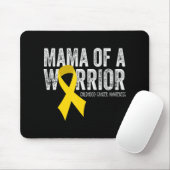 Tapis De Souris Mama of a Warrior Chilhood Cancer Ribbon Oncolog (Avec souris)
