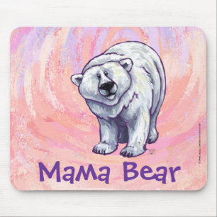 Tapis De Souris Mama Ours Polaire Mousepad