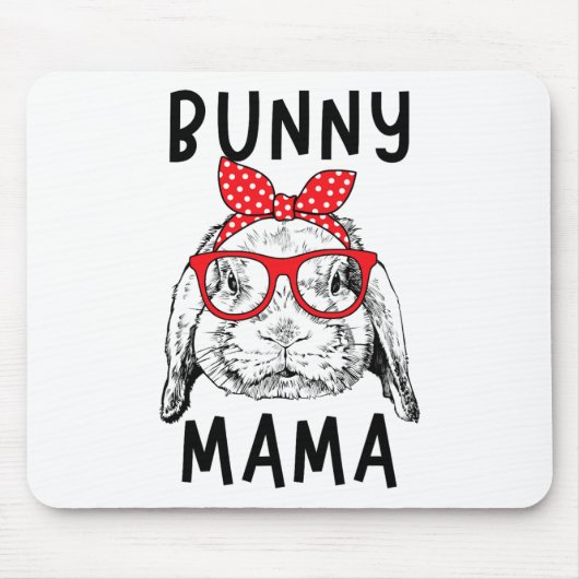 Tapis De Souris Mama Rabbit Fête de la mère maman (Devant)