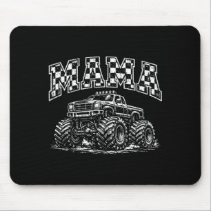 Tapis De Souris Mama rétro monster truck famille équipage annivers