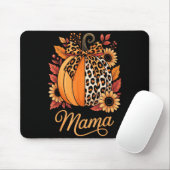 Tapis De Souris Mama Thanksgiving Leopard Pumpkin Sunflower Coquet (Avec souris)