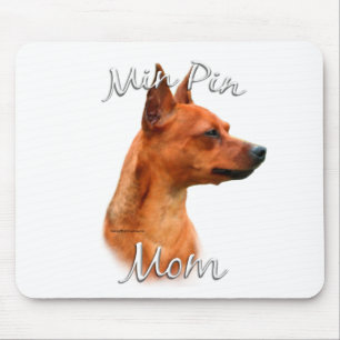 Tapis De Souris Maman 2 de Pinscher miniature (rouille)