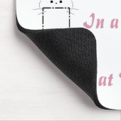 Tapis De Souris Maman Chat Chat Mignon Blanc & Rose (Coin)