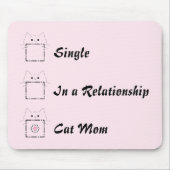 Tapis De Souris Maman Chat Chat Mignon Rose (Devant)