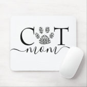 Tapis De Souris Maman chat empreinte de patte (Avec souris)