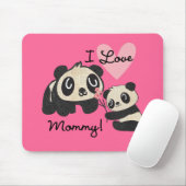 Tapis De Souris Maman d'amour des pandas I (Avec souris)
