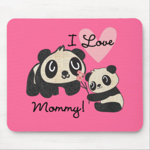 Tapis De Souris Maman d'amour des pandas I
