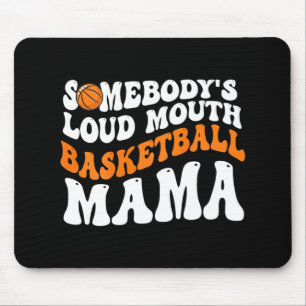 Tapis De Souris Maman de basket à la bouche forte Rétro ondulé Gro