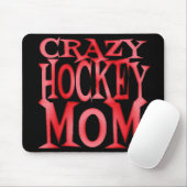 Tapis De Souris Maman de Hockey fou en Rouge fou (Avec souris)