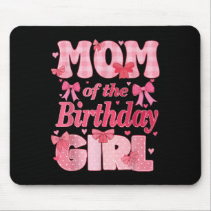 Tapis De Souris Maman De La Fille Anniversaire Famille Rose Coquet