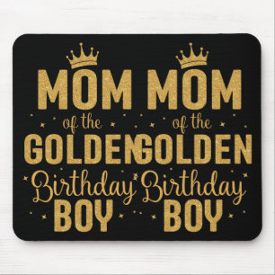 Tapis De Souris Maman De L'Anniversaire D'Or Famille De Garçon Qui