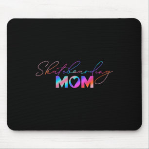 Tapis De Souris Maman de skateboard arc-en-ciel de la fête des Mèr