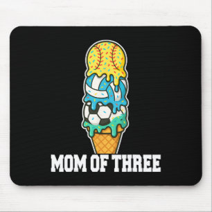 Tapis De Souris Maman de softball de football de volleyball Glace