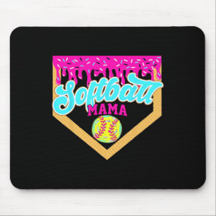 Tapis De Souris Maman de softball Dégoulinant de glace Crème glacé