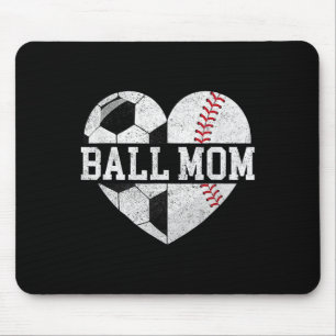 Tapis De Souris Maman des deux coeurs de football Bysebyll Sports