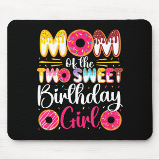 Tapis De Souris Maman des deux douce fille d'anniversaire beignet
