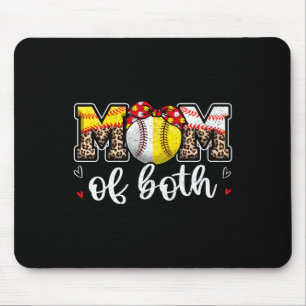 Tapis De Souris Maman Des Deux Leopard Jeu Jour De Baseball Softba