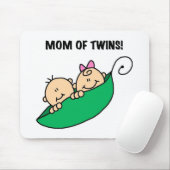 Tapis De Souris Maman des Jumeau-Pois en T-shirts et cadeaux d'une (Avec souris)