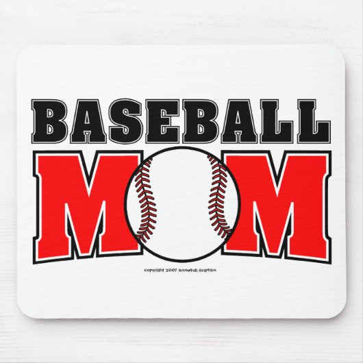 Tapis De Souris Maman du baseball Mousepad (Devant)