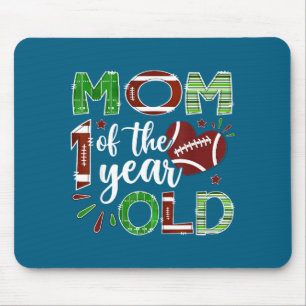 Tapis De Souris Maman du garçon de 1 an Football Premier anniversa