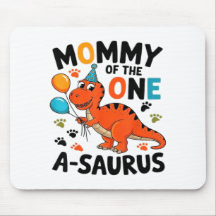 Tapis De Souris Maman du One-a-saurus 2e Anniversaire Dinosaure Pa