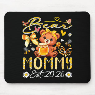 Tapis De Souris Maman Est 2026 Nœud Papillon Floral Fête Des Mères