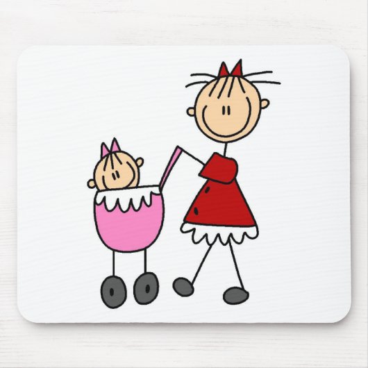Tapis de souris Maman et Bébé (Devant)